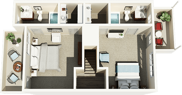 Upstairs floorplan